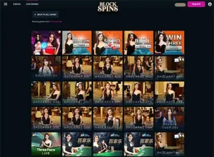 Asia Gaming and their live games at Blockspins Casino