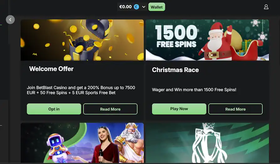 Landscape screenshot image #1 for Bet Blast Casino