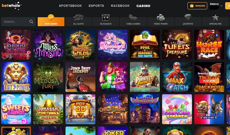 Landscape screenshot image #1 for Bet Whale Casino