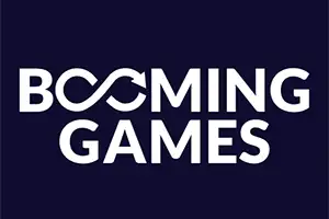 Booming Games - New blue background logo