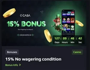 Casa Casino No wagering bonus