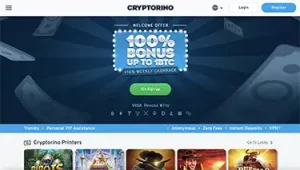 Cryptorino frontpage in July, 2024