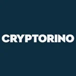 Cryptorino blue background logo