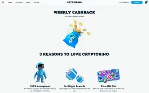 3 reasons to love Cryptorino Casino