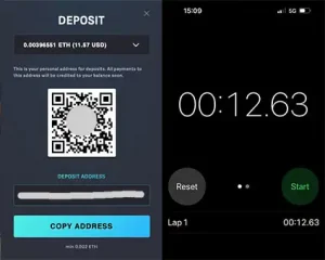 Deposit with ETH was quick