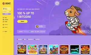 Goat Casino homepage