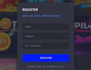 LTC Casino - Email for registration