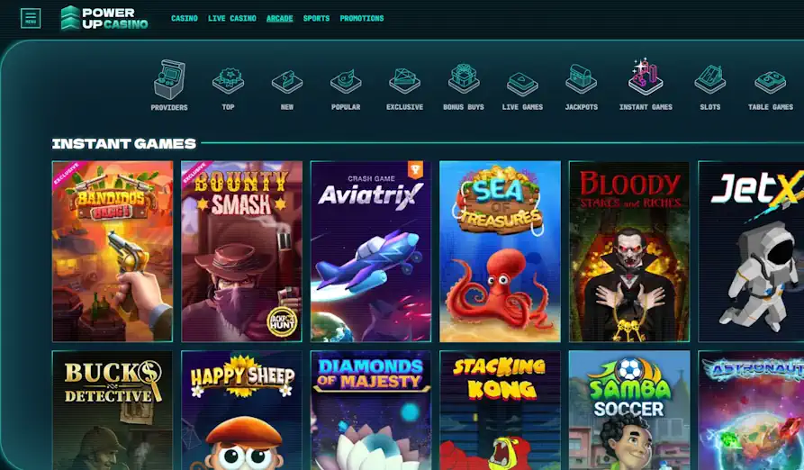 Landscape screenshot image #1 for Power Up Casino