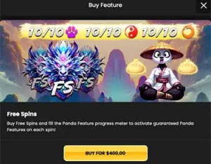 Shaolin Panda buy feature