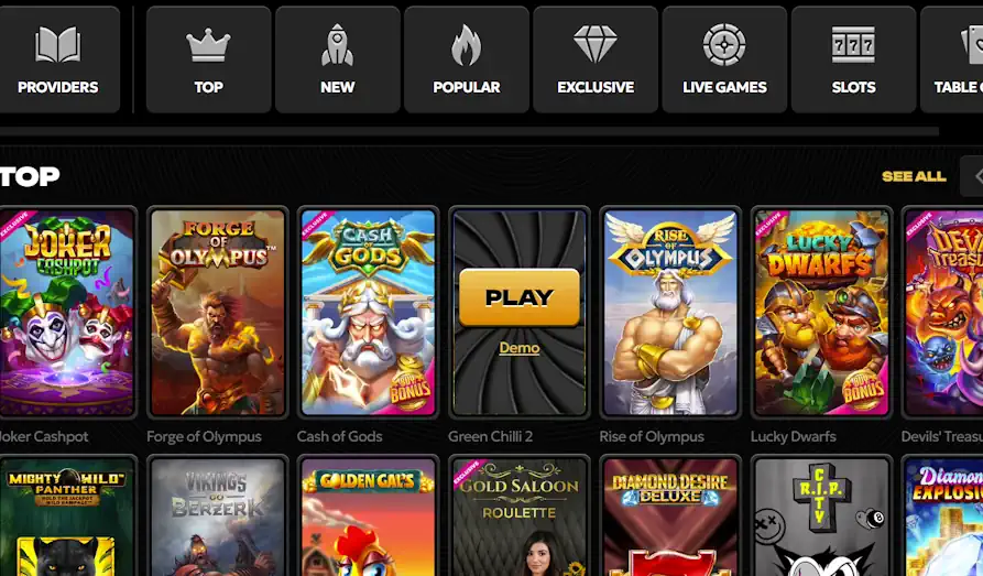 Landscape screenshot image #1 for Spinsy Casino