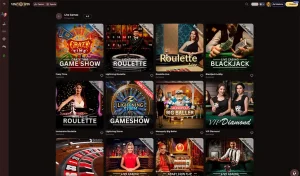 Vinci Spin Live Casino Games