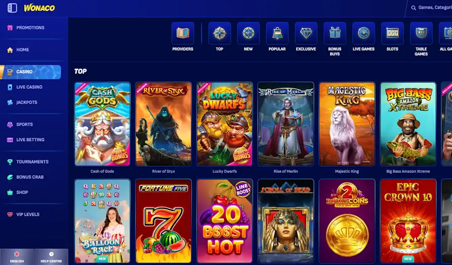 Landscape screenshot image #1 for Wonaco Casino